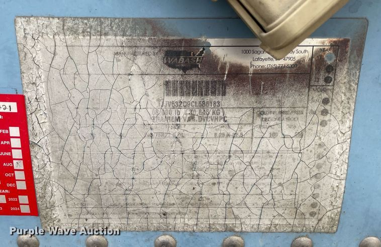 image for item NY9865 2012 Wabash  dry van trailer