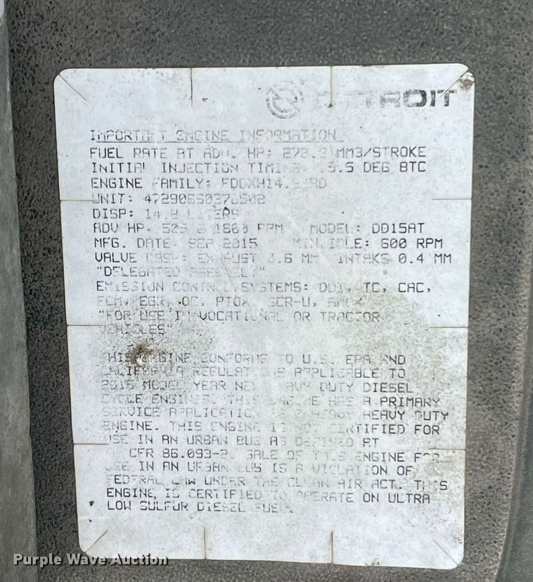 image for item NY9870 2013 Freightliner Cascadia 125  semi truck