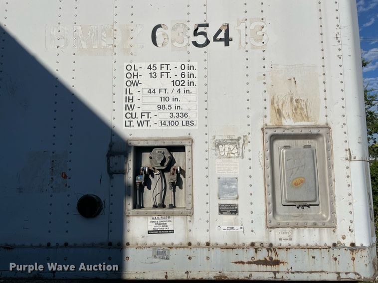 image for item NY9981 1993 Stoughton GVW-Z-455T-S-C  dry van trailer