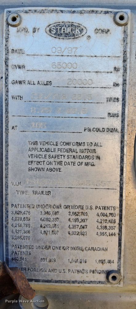 image for item DK8832 1998 Strick dry van trailer