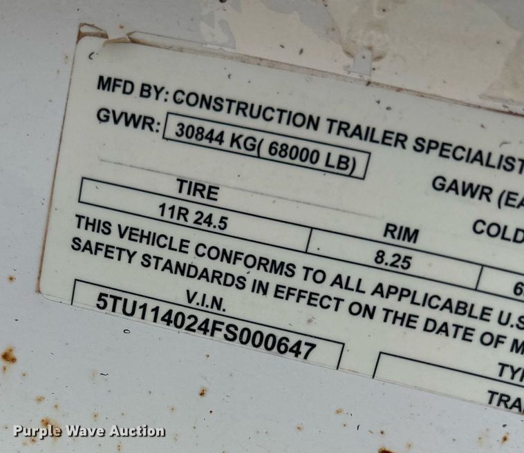 image for item DM2612 2015 CTS BDT-40  bottom dump trailer