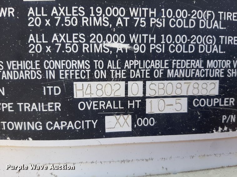 image for item DO3124 1995 Timpte Super Hopper  grain trailer