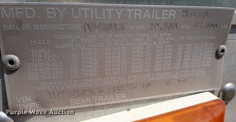 image for item DO3127 2014 Utility 3000R  refrigerated van trailer