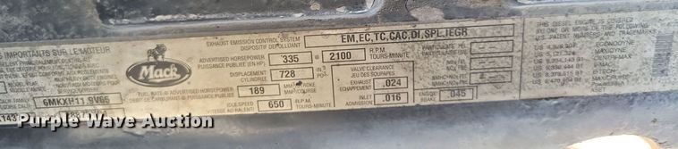 image for item DO4690 2007 Mack Granite CV713  flatbed truck