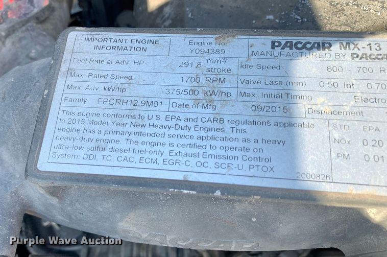 image for item DP8666 2016 Peterbilt 389  semi truck