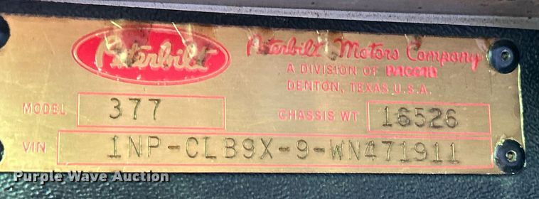 image for item DQ0954 1998 Peterbilt 377  vacuum truck