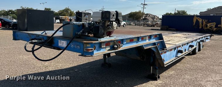 image for item DQ1369 1974 Schwartz  drop deck equipment trailer