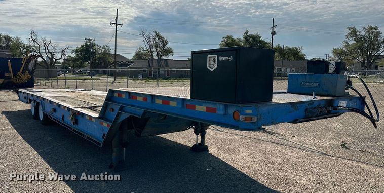 image for item DQ1369 1974 Schwartz  drop deck equipment trailer