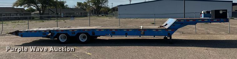 image for item DQ1369 1974 Schwartz  drop deck equipment trailer