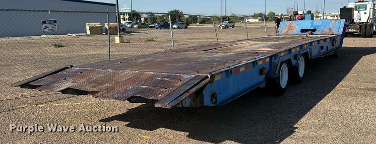 image for item DQ1369 1974 Schwartz  drop deck equipment trailer
