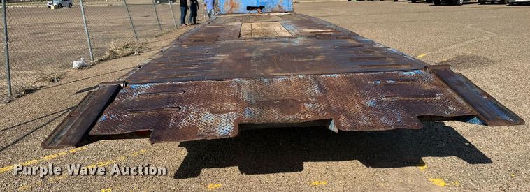 image for item DQ1369 1974 Schwartz  drop deck equipment trailer