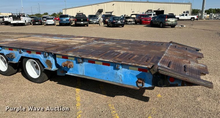 image for item DQ1369 1974 Schwartz  drop deck equipment trailer
