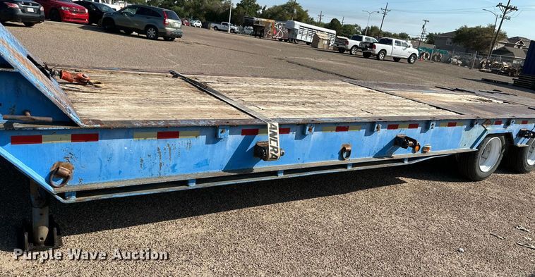 image for item DQ1369 1974 Schwartz  drop deck equipment trailer