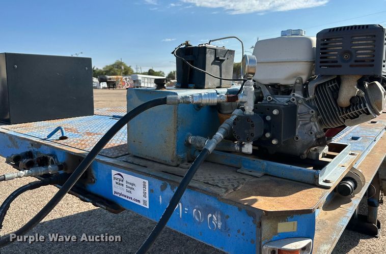 image for item DQ1369 1974 Schwartz  drop deck equipment trailer