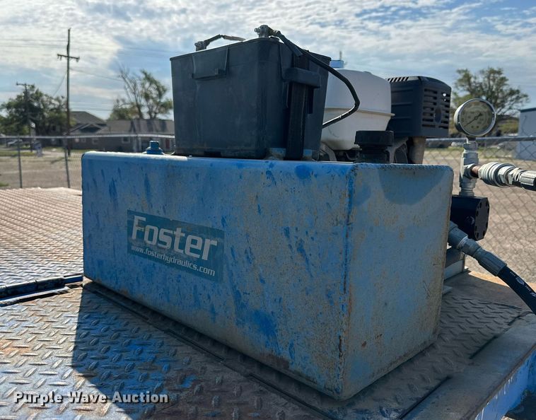 image for item DQ1369 1974 Schwartz  drop deck equipment trailer