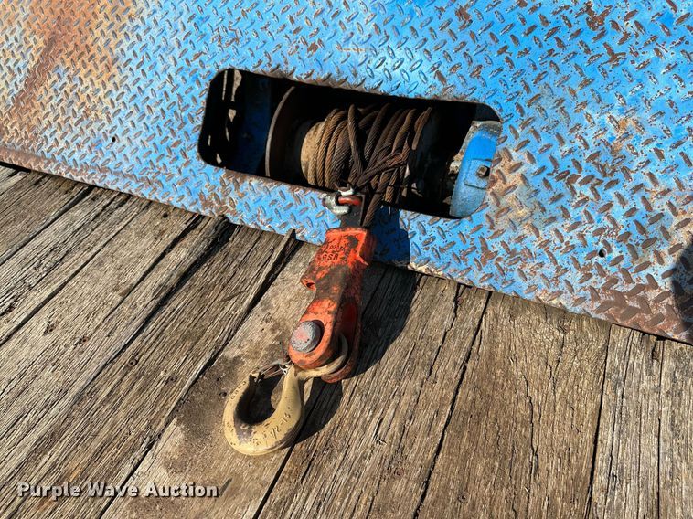 image for item DQ1369 1974 Schwartz  drop deck equipment trailer