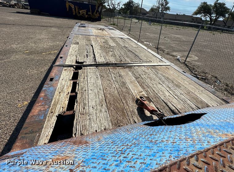 image for item DQ1369 1974 Schwartz  drop deck equipment trailer