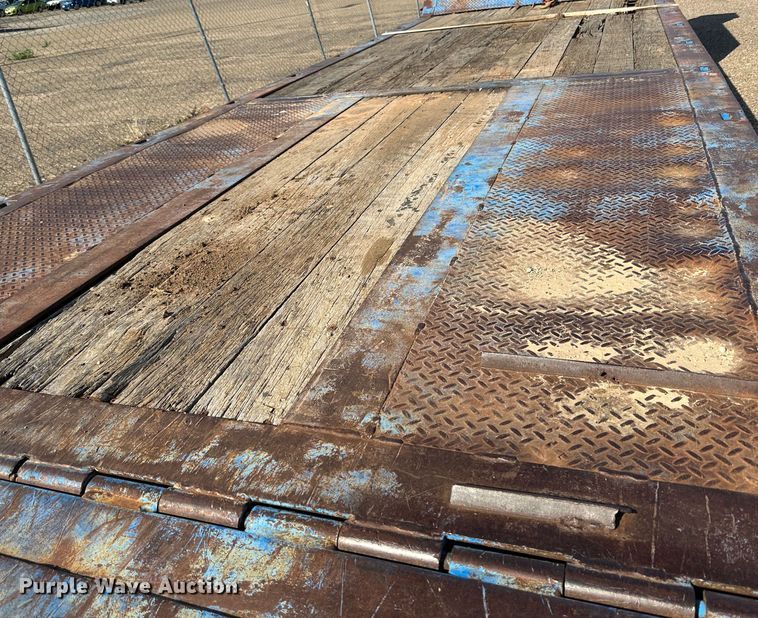 image for item DQ1369 1974 Schwartz  drop deck equipment trailer