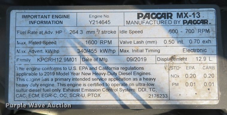 image for item FB9858 2020 Kenworth T680  semi truck