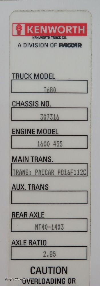 image for item FB9858 2020 Kenworth T680  semi truck