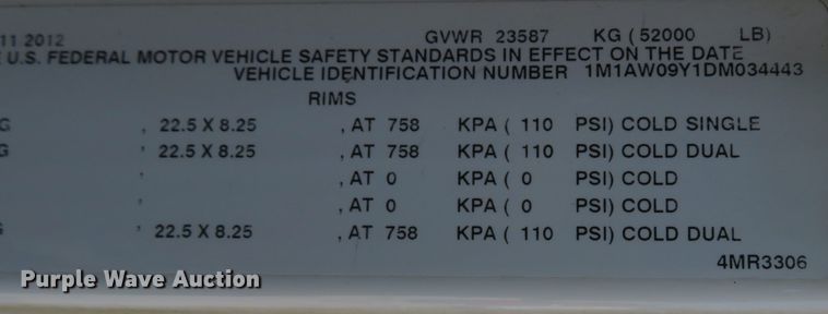 image for item FB9861 2013 Mack CXU613  semi truck