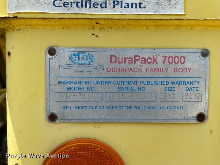 image for item LF9366 2008 American LaFrance Condor  refuse truck