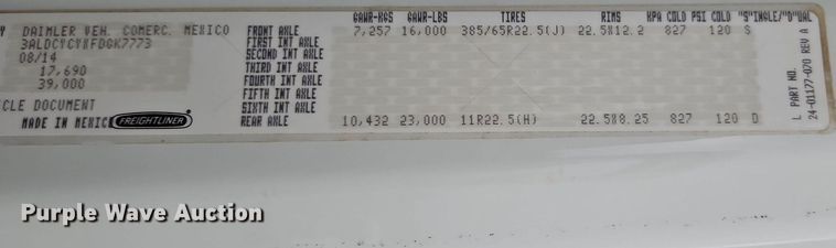 image for item LM9150 2015 Freightliner Business Class M2  bucket truck