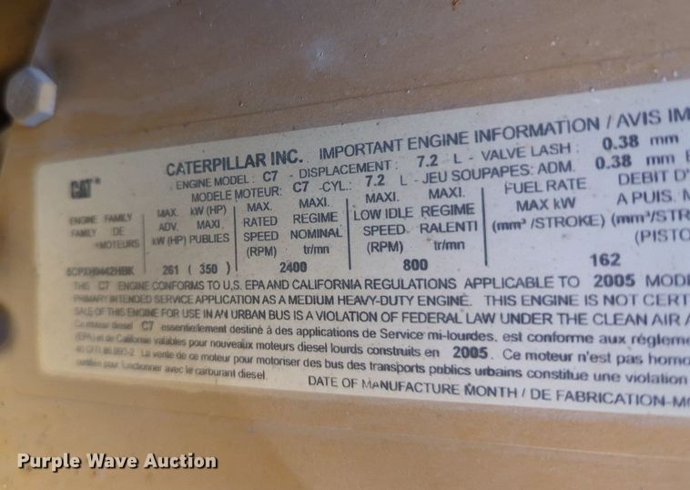 image for item LY9430 2005 Sterling Acterra rollback truck