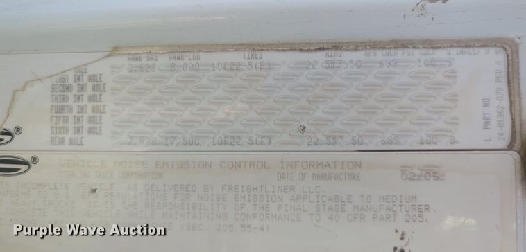 image for item LY9430 2005 Sterling Acterra rollback truck