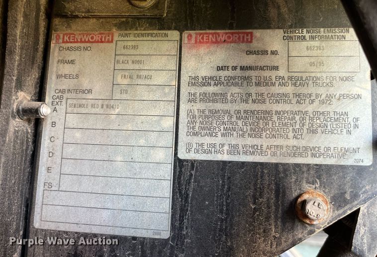 image for item MG9489 1996 Kenworth T600  semi truck