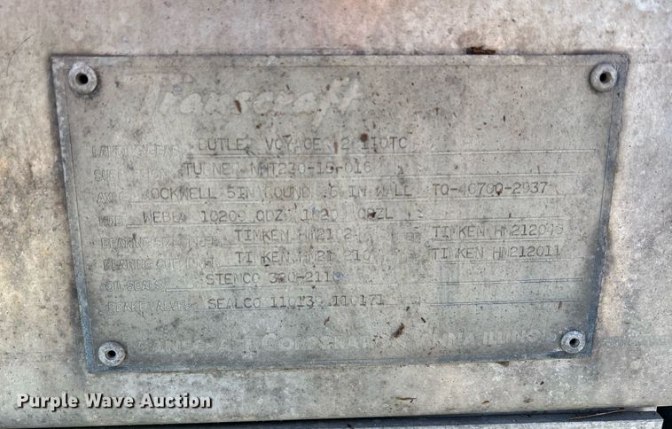 image for item NA9191 1993 Transcraft Eagle W2 45X96  flatbed trailer