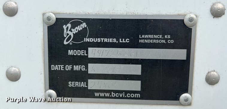 image for item NA9207 2013 Brown Industries  491725261 swap body box bed