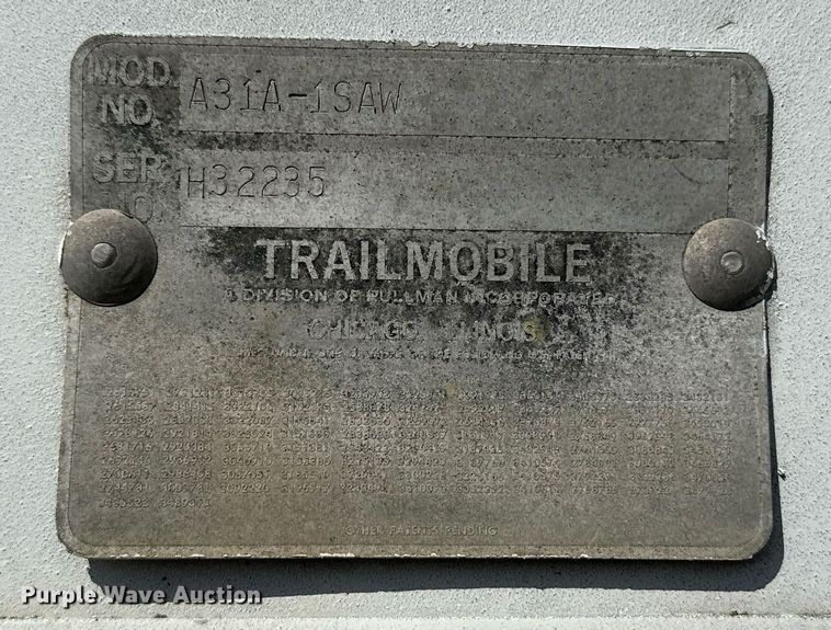 image for item NX9710 1971 Trailmobile A31A-1SAW  dry van trailer