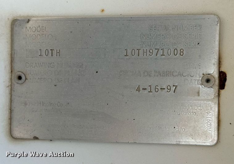 image for item NX9715 1998 Ford F8000  crane truck