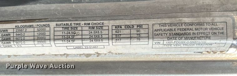 image for item OC9489 2005 Peterbilt 378  semi truck