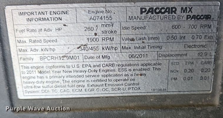 image for item OG9448 2012 Kenworth T700  semi truck