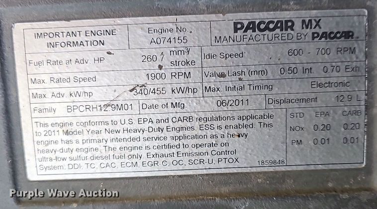 image for item OG9448 2012 Kenworth T700  semi truck