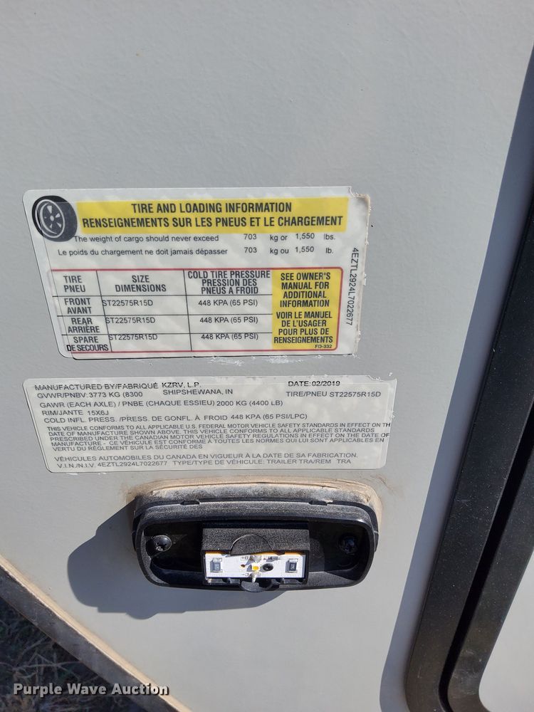 image for item DK8838 2020 KZ Connect  camper