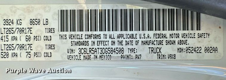 image for item DM2622 2013 Dodge Ram 2500HD  utility bed pickup truck