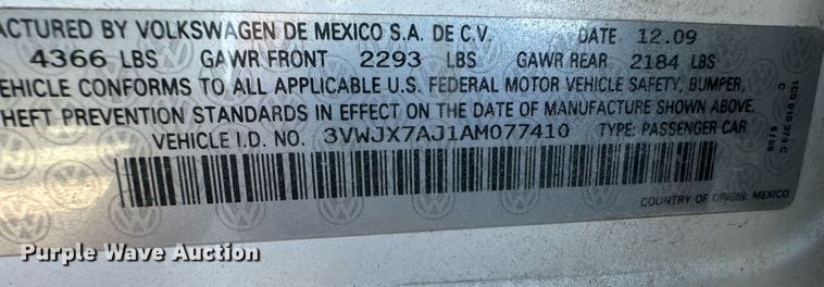 image for item DM2623 2010 Volkswagen Jetta