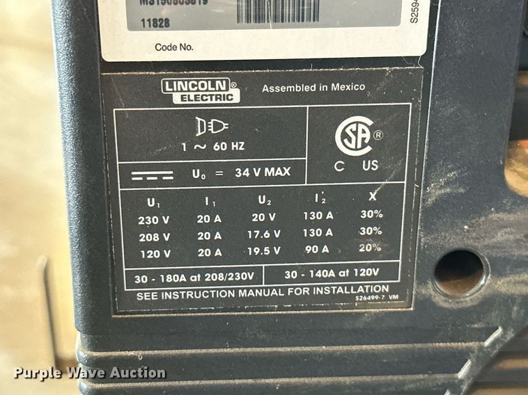 image for item DM6479 Lincoln Electric  Power Mig 180 Dual