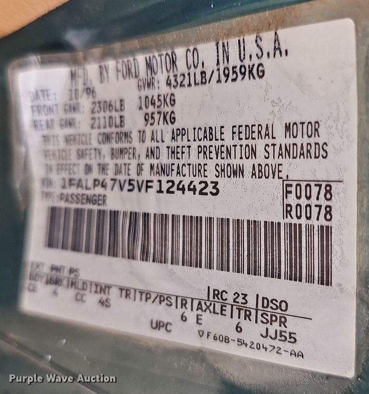 image for item DN8710 1997 Ford Mustang Cobra SVT