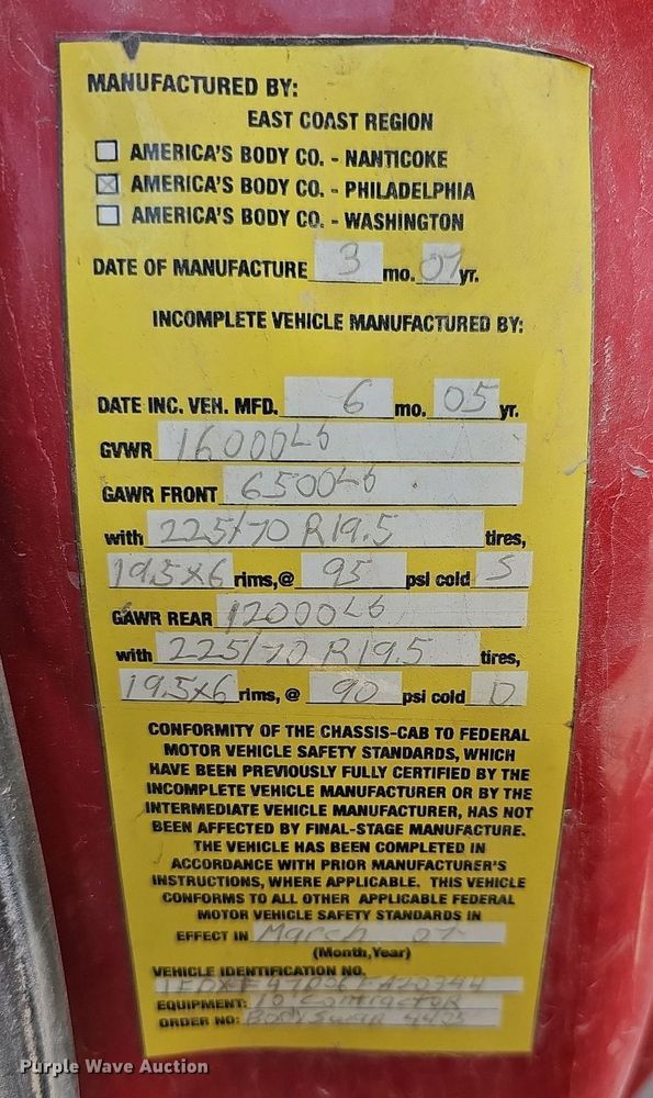 image for item DN8724 2006 Ford F450 Super Duty XL  flatbed truck