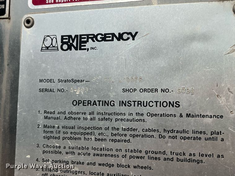 image for item DP2062 1989 Federal Motors  ladder fire truck