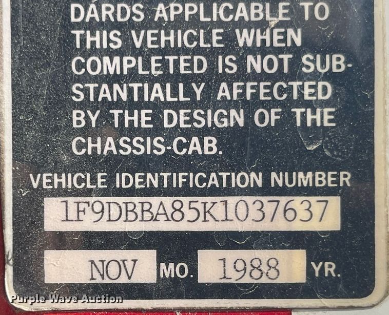 image for item DP2062 1989 Federal Motors  ladder fire truck