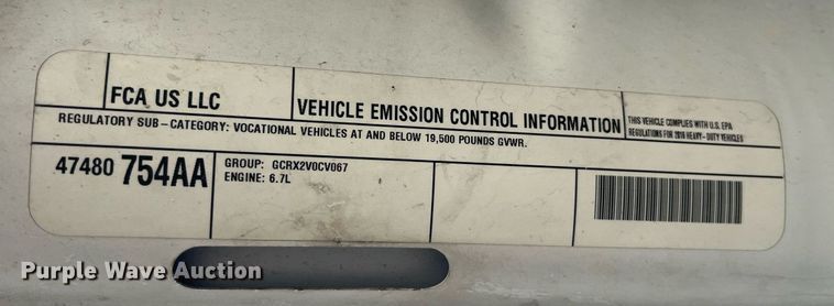 image for item DP2068 2016 Dodge Ram 5500 Heavy Duty  truck cab and chassis