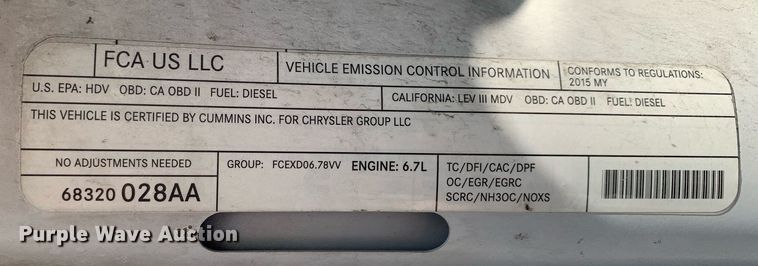 image for item DP8668 2015 Dodge Ram 2500HD  Crew Cab pickup truck