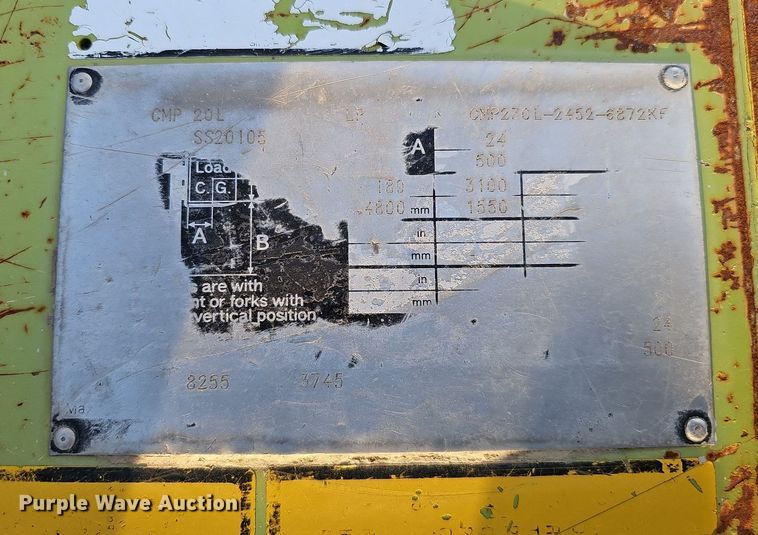 image for item DQ1151 Clark CMP 20L  forklift