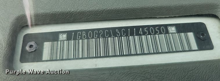 image for item DQ1152 2012 Chevrolet Express 3500  van