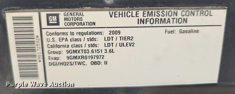 image for item DQ1193 2009 Chevrolet Traverse LT  SUV